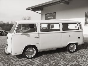 VW-Bus, Oldtimer mit Elektroantrieb, Elektromotor